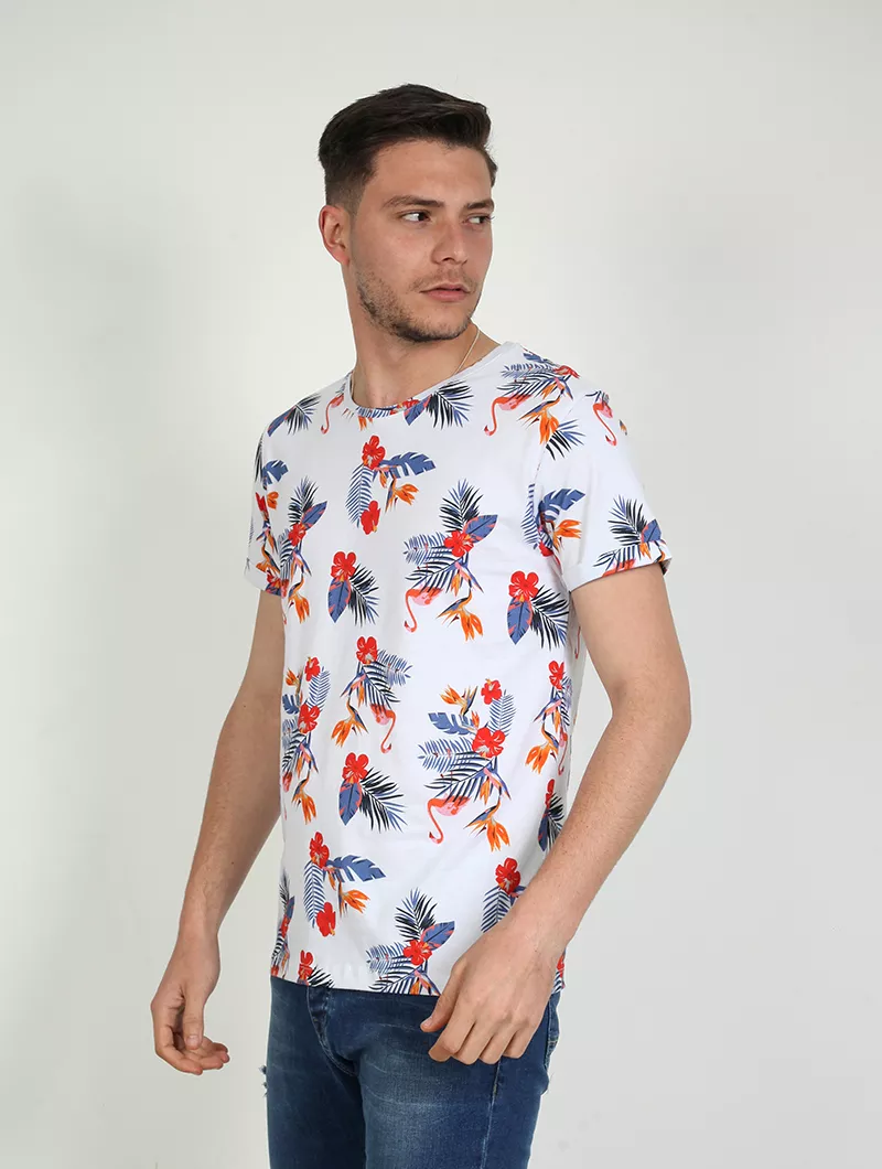 Tee shirt Imprimé Flamant